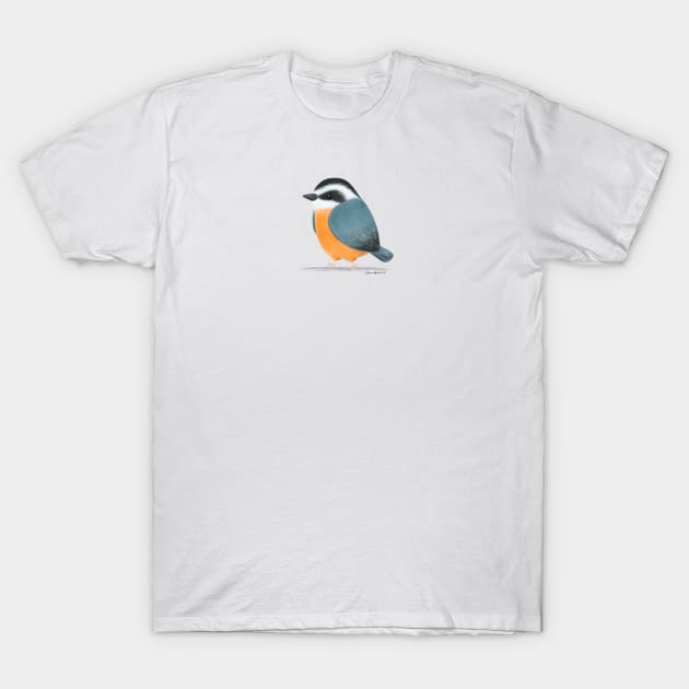 Eurasian Nuthatch Bird T-Shirt by julianamotzko